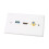 Πλάκα τοίχου Keystone Snap-In για Cat6Ethernet, σύνδεση χωρίς διάβρωση με ανθεκτικό πλαστικό 7