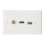 Πλάκα τοίχου Keystone Snap-In για Cat6Ethernet, σύνδεση χωρίς διάβρωση με ανθεκτικό πλαστικό 2