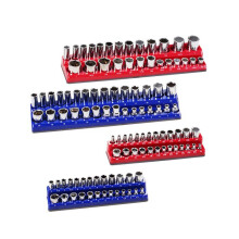 Conjunto de Organizadores de Soquetes Magnéticos-Duoku-4 Peças-Pratos de Soquetes Métricos SAE 1/4'' e 3/8''
