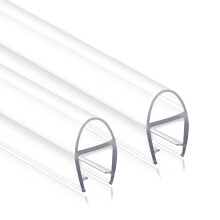 78' U Shape Shower Door Seal Strip for 8mm Glass, Ultra Clear Leak Proof Bottom Sweep 2 Pack