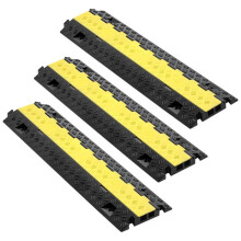 Kabelbeschermrand - DUOKU - Set van 3 - 2 Kanalen in TPU - Capaciteit 9979 kg - Zwart en Geel