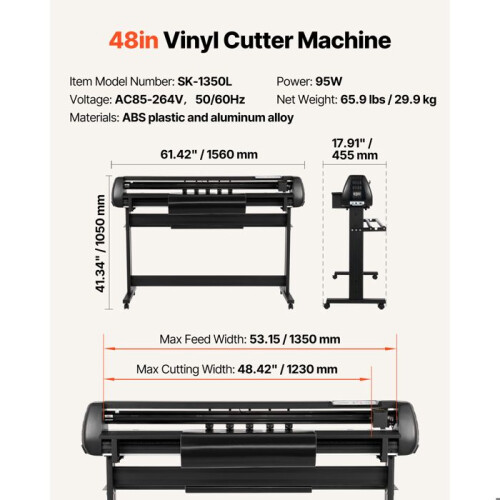 Plotter de corte - DUOKU - SK-1350L - Alimentação 1350 mm - Corte 1230 mm - Lâmina dupla ajustável 1