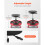 Sgabello da Laboratorio - DUOKU - XF8308 - Mobile su Ruote - Altezza Regolabile - Rosso 3