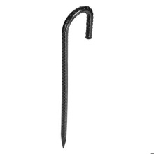 Piquets d'Armature 30,5 cm en Acier Galvanisé avec Crochet J Robuste-Duoku-Lot de 16-Ancres de Sol Diamètre 10 mm-Pointe Biseautée