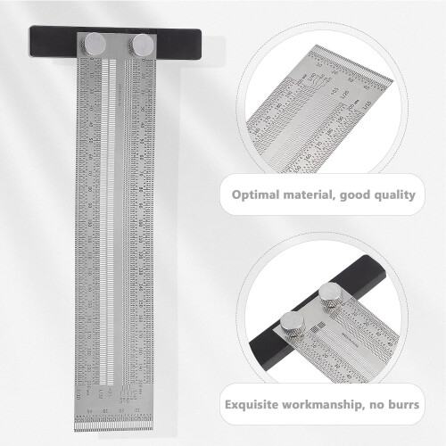 Carpentry Ruler Stainless Steel Woodworking Measuring Tool with Accurate Scale and Parallel Line Marking 1
