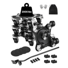 Rodízio para Móveis - DUOKU - XY-10 - Carga 1200 lb - 5 Rodas Giratórias - Aço Carbono