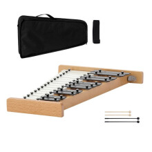 Glockenspiel 27 Notas-Duoku-Instrumento de Percusión Polivalente-con Lamas Metálicas-4 Maletas y Bolsa de Transporte