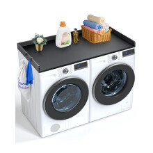 Comptoir de Laveuse-sécheuse-Duoku-54" x 27" en Bois-Housse Résistante à L'eau avec Coussinets Antidérapants