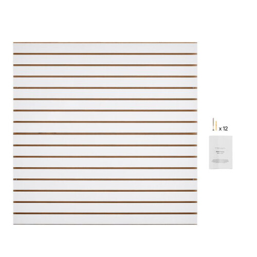 Panneau Mural - DUOKU - 4 x 4 pi - MDF - Conception Modulaire - Réglable Blanc