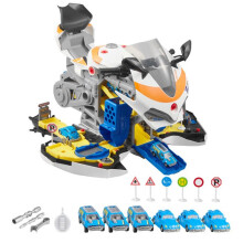 Brinquedo Moto Interativo - DUOKU - D003-3 - 25 Peças - Efeitos Luminosos e Sonoros - Amarelo