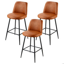 Baari stool - DUOKU - 3 kappaletta - PU-nahka - Korkeus 686 mm - Kääntyvä istuin 360