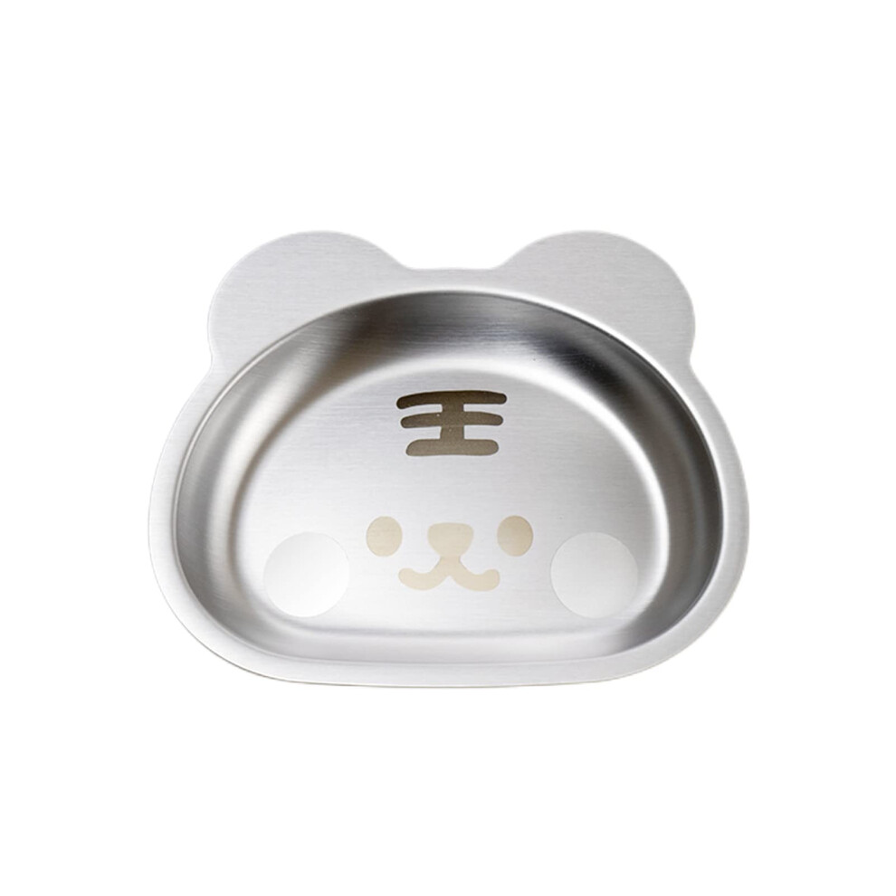 304 Stainless Steel Kids Plate, Cute Tiger Cartoon Divided Dish for Toddlers, Dishwasher Safe