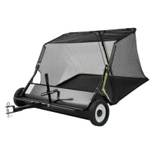 Rasenkehrmaschine Anhänger-Duoku-122 cm-Gras- und Laubsammler-Kapazität 566 L-mit Entleerungsseil