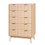 Commode - DUOKU - IVY-VVR-009 - 5 Tiroirs - Bois Clair - Anti-basculement 1