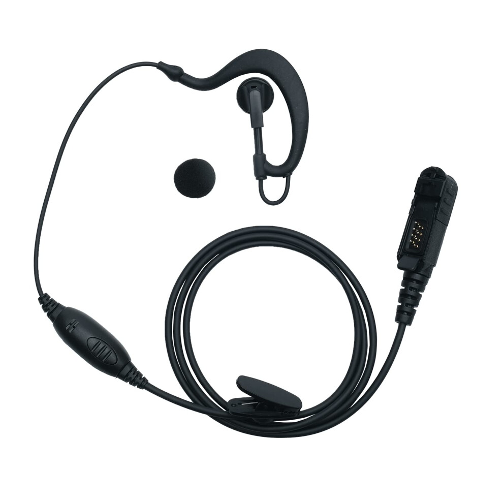 G Shape Earpiece With Ptt Mic, Crystalclear Audio, Twoway Radio Headset For Motorola Xpr 9426802858648