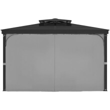 Cortina de privacidade impermeável para gazebos externos - Duoku - Dimensões 284 x 284 x 211 cm - Conjunto de 4 painéis com fecho