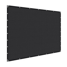 Voile d'ombrage - DUOKU - 244 x 366 cm - Noir - Protection anti-UV - Ĺ’illets en Acier Inox