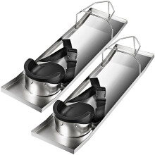 Tabla de Rodillas de Hormigón 70 x 20 cm-Duoku-1 par-con Almohadillas-Protectores de Rodillas de Hormigón Ligero-Reposa-Rodillas de Acero Inoxidable