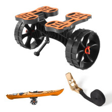 Chariot de Transport pour Kayak-Duoku-Capacité de Charge 136 kg-Pliable et Compact-Equipé de Pneus en Caoutchouc Plein de 25,4 cm