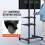 Suporte de TV Móvel - DUOKU - Altura Ajustável - Para Televisores de 32-70 polegadas - Capacidade de 59,8 kg - Com Rodas 5