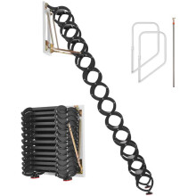 Einziehbare Dachleiter-Duoku-Tragfähigkeit 299,4 kg-Klappbare Wandtreppe-Höhe der Installation 2,9-3,05 m, 12 Stufen