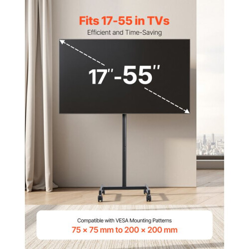 Suporte de TV com rodas - DUOKU - TC10 - 17–55'' - Capacidade 20 kg - Inclinação 5/15 2