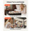 Cama elevada para animais - DUOKU - XL - Tecido Oxford 600D - Rodas - Bege 3