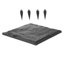 Tegels voor de tuin - DUOKU - CP25-4H - Set van 4 - Kunststof PC ABS - Uiterlijk van natuurlijke steen