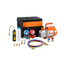Ensemble de Pompe à Vide-Duoku-Manomètre 4,5 CFM AC-Palettes Rotatives à un Étage-Kit de Collecteur CVC-pour R134a R12 R22 R410A
