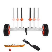 Chariot de Transport pour Kayak-Duoku-Capacité 104 kg-Equipé de Pneus en PU de 25,4 cm-Pieds de Support et Sangle d'Arrimage