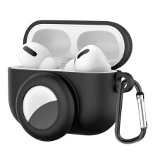 Cás Cosanta Tacaíochta Muirir Gan Sreang do AirPods Pro, Ábhar Silicone Leaisteach atá Frith-Thurraingthe agus Cruthúnas Deannaigh, Dearadh