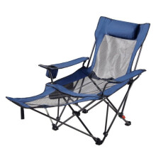 Chaise de Camping Pliante - DUOKU - YL-15005-1 - 4 Positions Ajustables - Charge 100 kg - Bleu