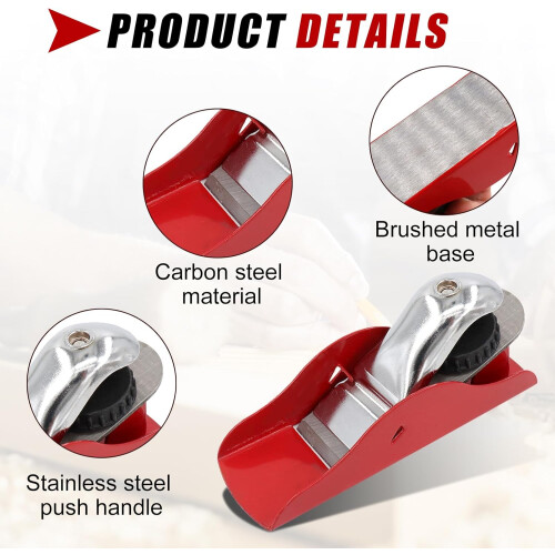 Mini Hand Planer for Woodworking with Precision Cutting Adjustment and Ergonomic Grip 1