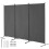 Scheidingselement - DUOKU - Vouwscherm - 3 Panelen - Grijs - Binnen 1