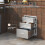 Gavetas de Acesso Triplo para Cozinha Externa-Duoku-18 x 23 Polegadas-em Aço Inoxidável-com Cabo Cromado-18 x 23 x 23 Polegadas 4