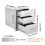 Gavetas de Acesso Triplo para Cozinha Externa-Duoku-18 x 23 Polegadas-em Aço Inoxidável-com Cabo Cromado-18 x 23 x 23 Polegadas 2