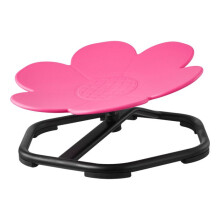 Silla Giratoria para Niños-Duoku-con Capacidad de 100 kg, Asiento Rotativo con Diseño de Pétalo, Base Antideslizante, Color Rosa