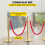 Poste de Control de Multitudes - DUOKU - 6Pcs - Acero Inoxidable - Terciopelo Rojo - 1,5 m 5