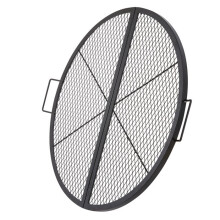 Grelha de Cozinha Redonda Dobrável X-Marks para Fogueira-Duoku-36 polegadas-em Aço Robusto com Pegador e Suporte em Fio X-Preto