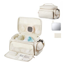 Saco para Extrator de Leite S1/S2-Duoku-com Alça-Tapete Impermeável e Estojo de Transporte-para Conservar o Leite Materno-Bege