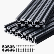 Perfiles de Extrusión de Aluminio 2020-Duoku-Lote de 10-Riel Lineal Anodizado Normativa Europea Ranura en T 2000 mm