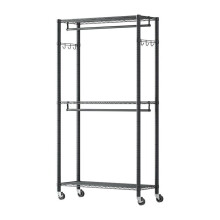 Portant à Vêtements - DUOKU - SHSS9040199-2XM3B - Acier au Carbone - 3 Étagères Ajustables - 204 kg Capacité