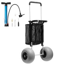 Strandwagen voor Zand-Duoku-29,9" x 15,4"-Laadplatform-Vouwwagen met Luchtbanden