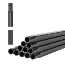 Balaustre per scale - DUOKU - Set di 11 - Acciaio al carbonio - Nero opaco - Aste cave quadrate