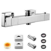 Thermostatische mengkraan - DUOKU - YH0221 - Veiligheidsslot op 38C - Verchroomd Messing - Wanddouche