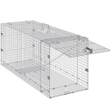 Armadilha para Animais Vivos - DUOKU - 50" x 20" x 26" - Ferro Galvanizado - Dobrável - Cabo Externo
