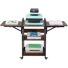 Mesa de Prensa en Caliente-Duoku-con Estación de Carga-Soporte Móvil de 3 Niveles-Soporte de Máquina de Transferencia de Calor Plegable