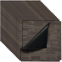 Tapete - DUOKU - 61 x 61 cm - Lote de 24 - Cor Cinza + Marrom - Espessura 6 mm