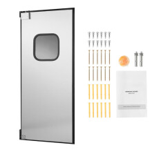 Puerta Batiente de Acero Inoxidable de Panel Simple-Duoku-para Apertura de Puerta-con Agujeros Pre-perforados-Conjunto de Accesorios