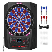 Alvo eletrônico para dardos - DUOKU - Modelo 9282 - 45 jogos - Tela LED colorida - 8 jogadores máx.